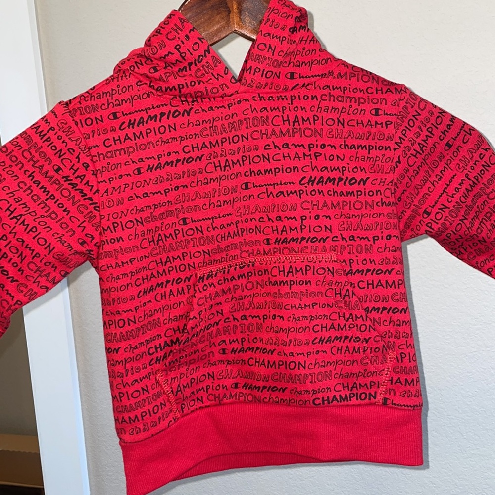 NWOT Champion Kids Red Logo Hoodie 2T